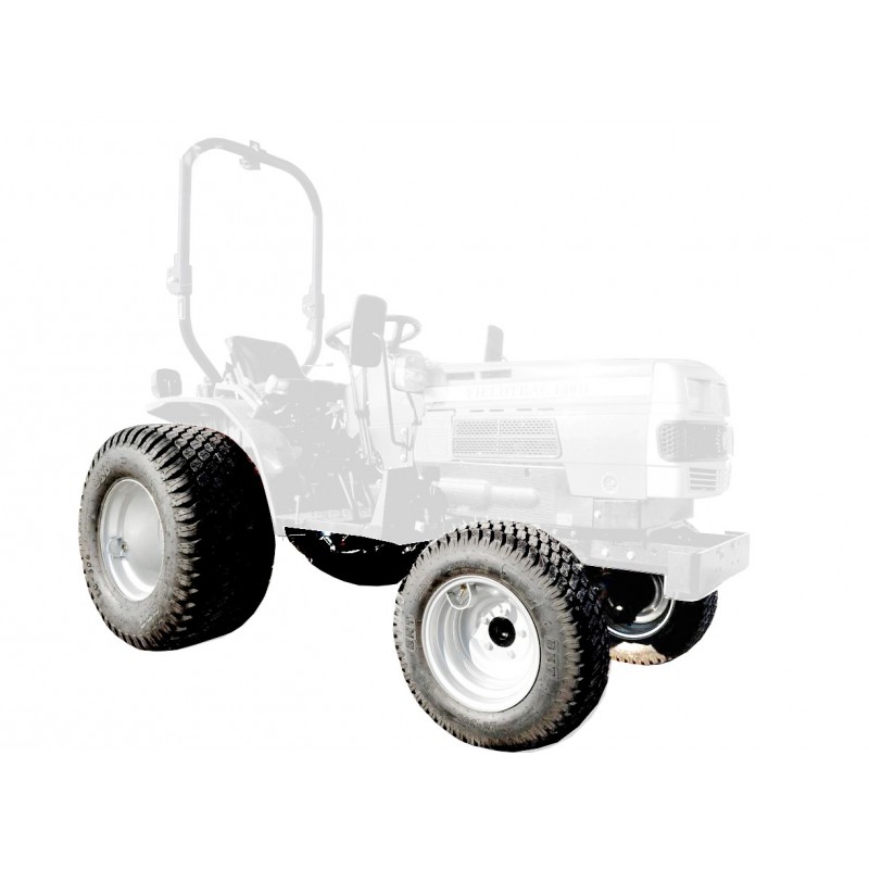pneumatiky a duše - Sada travních kol a pneumatik (4 ráfky + 4 travní pneumatiky) pro traktory řady Mitsubishi VST