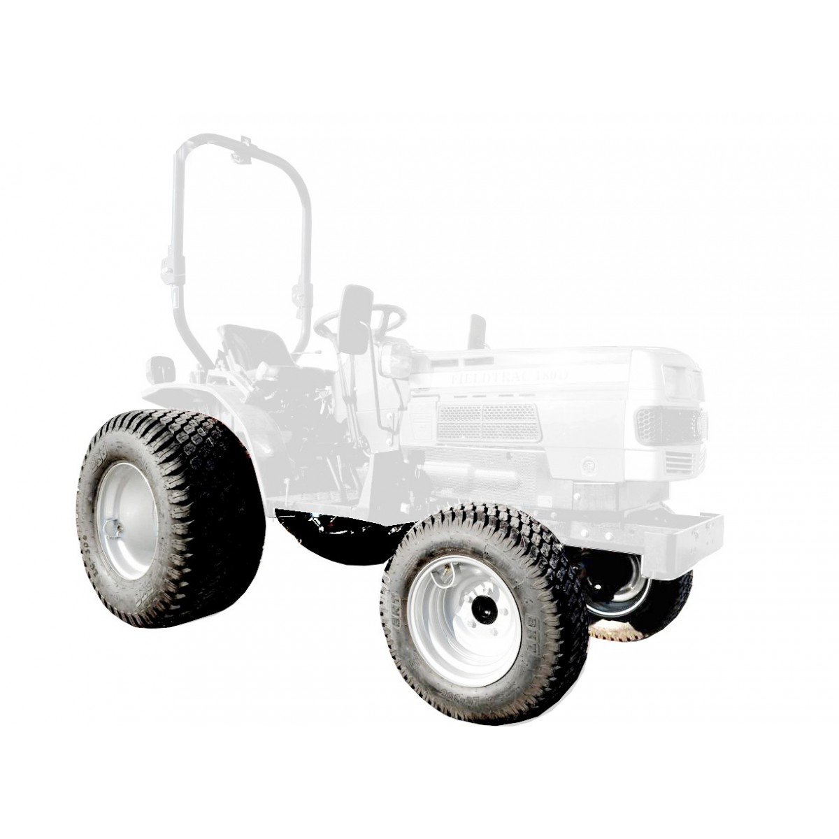 Satz Grasräder und Reifen (4 Felgen + 4 Grasreifen) für Mitsubishi VST-Traktoren