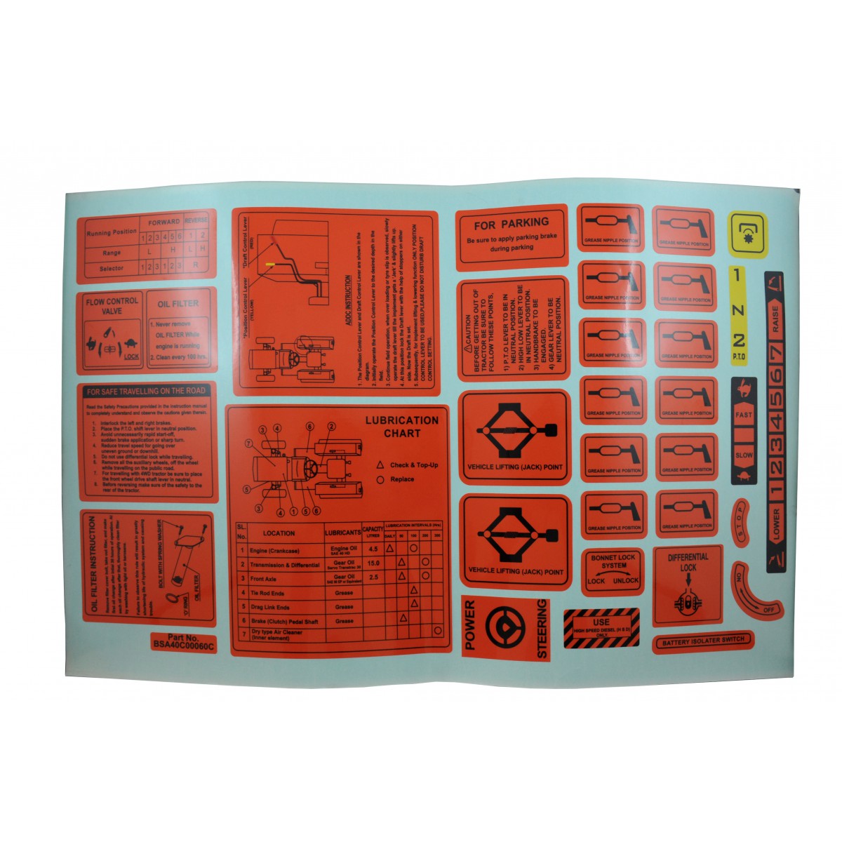 Mitsubishi VST SHAKTI, FIELDRTAC MT224 stickers