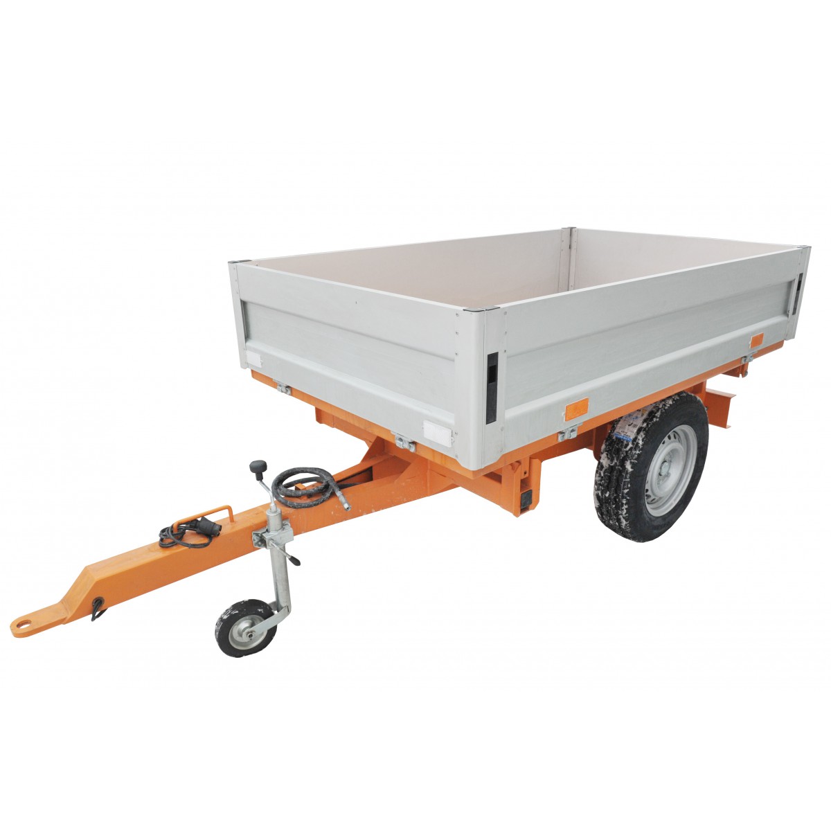 Single-axle agricultural trailer ALU (125 x 205 cm) Geograss