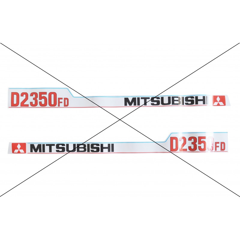stickers - Mitsubishi D2350FD Hood Decals