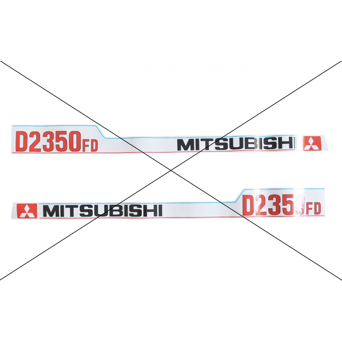 Mitsubishi D2350FD Hood Decals