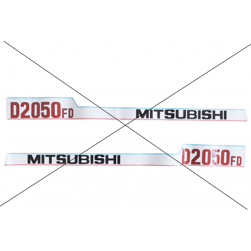 stickers - Mitsubishi D2050FD Hood Decals