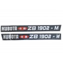 Cost of delivery: Kubota ZB1902-M stickers