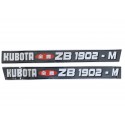 Cost of delivery: Nálepky Kubota ZB1902-M, 2x4 2WD, 4x4 4WD