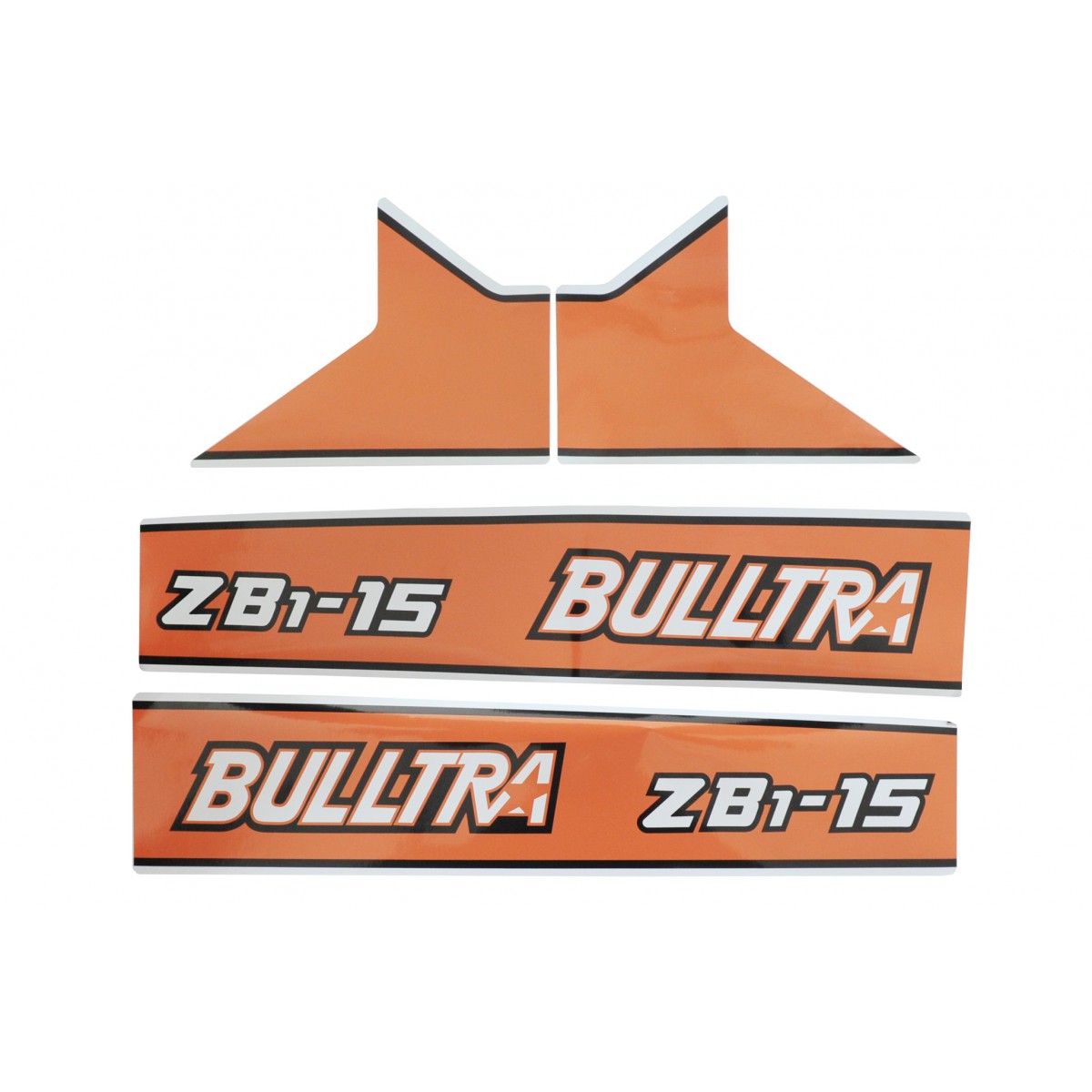 Kubota Bulltra B1-15, ZB1-15 stickers