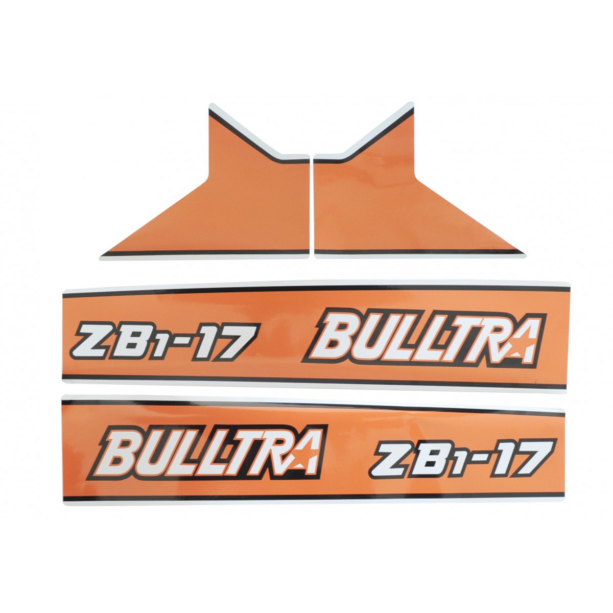 Kubota Bulltra B1-17, ZB1-17 stickers