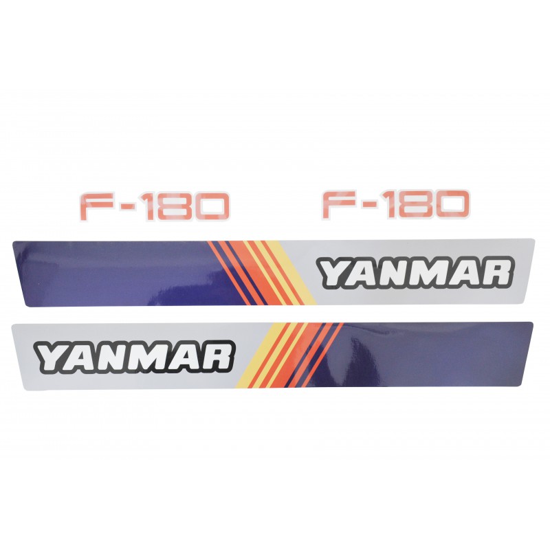 alle produkte  - Aufkleber auf der Motorhaube des Traktors Yanmar F180