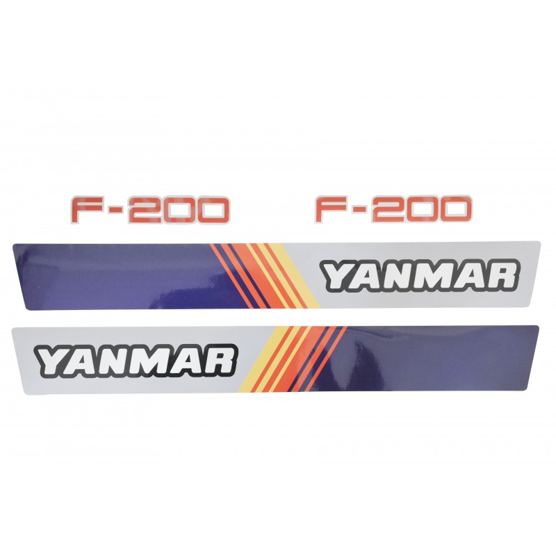 alle produkte  - Aufkleber auf der Motorhaube des Traktors Yanmar F200