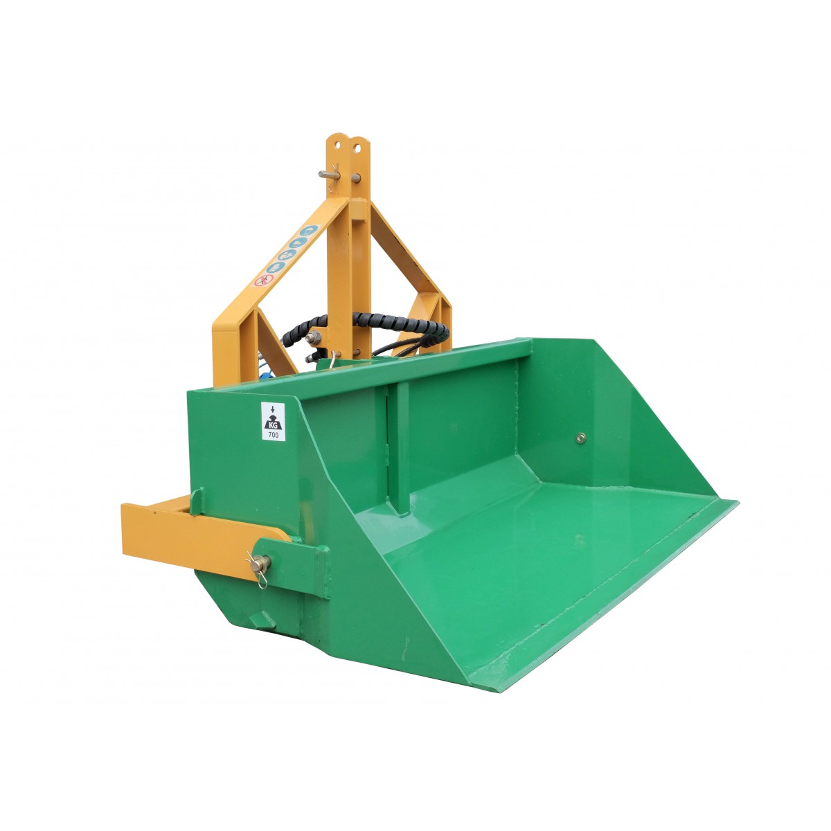 Caja de transporte 180 cm con volquete hidráulico TRX