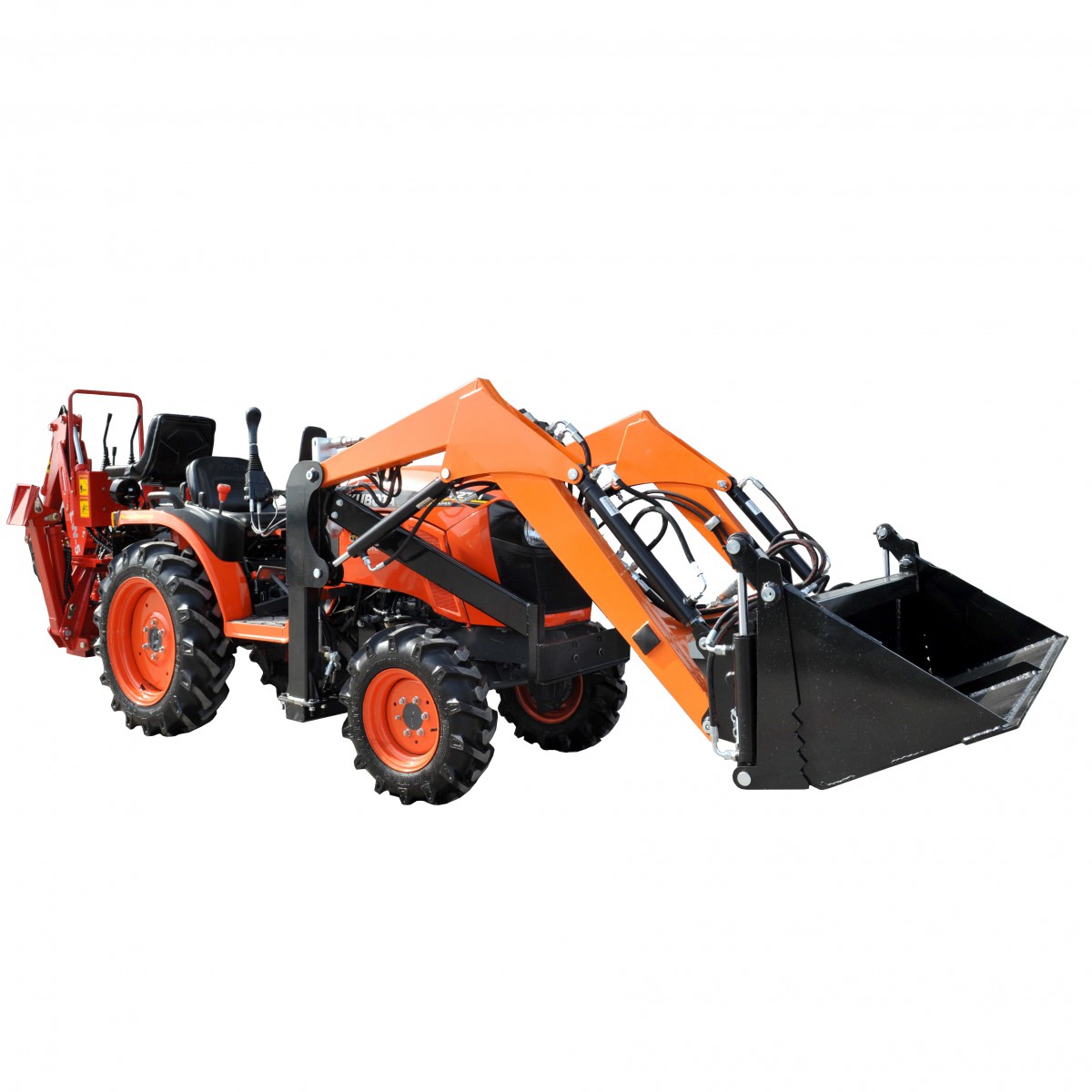 Kubota B2741 Neo Star 4x4 - 27KM + cargador frontal LAD-3 TUR + excavadora para tractor LW-5 4FARMER