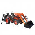 Cost of delivery: Kubota B2420 4x4 - 24KM + LAD-3 TUR cargador frontal + excavadora para tractor LW-5 4FARMER