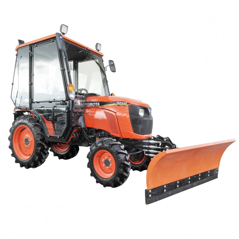 traktory - Kubota B2441 NeoStar 4x4 - 24KM / CAB + rovný snehový pluh SB1300 130 cm, hydraulický 4FARMER