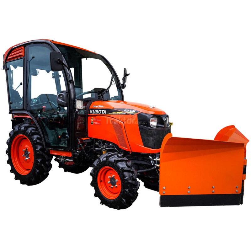 traktory - Kubota B2441 Neo Star 4x4 - 24KM / CAB + šípový snežný pluh 150 cm, hydraulický 4FARMER