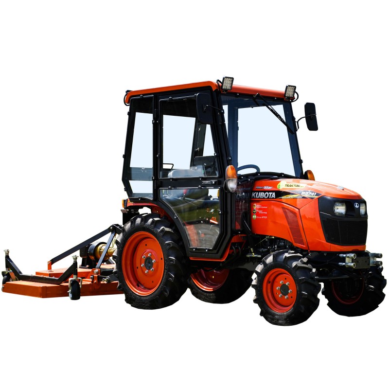 traktory - Kubota B2741 Neo Star 4x4 - 27 km / kabína + údržbová kosačka DM150