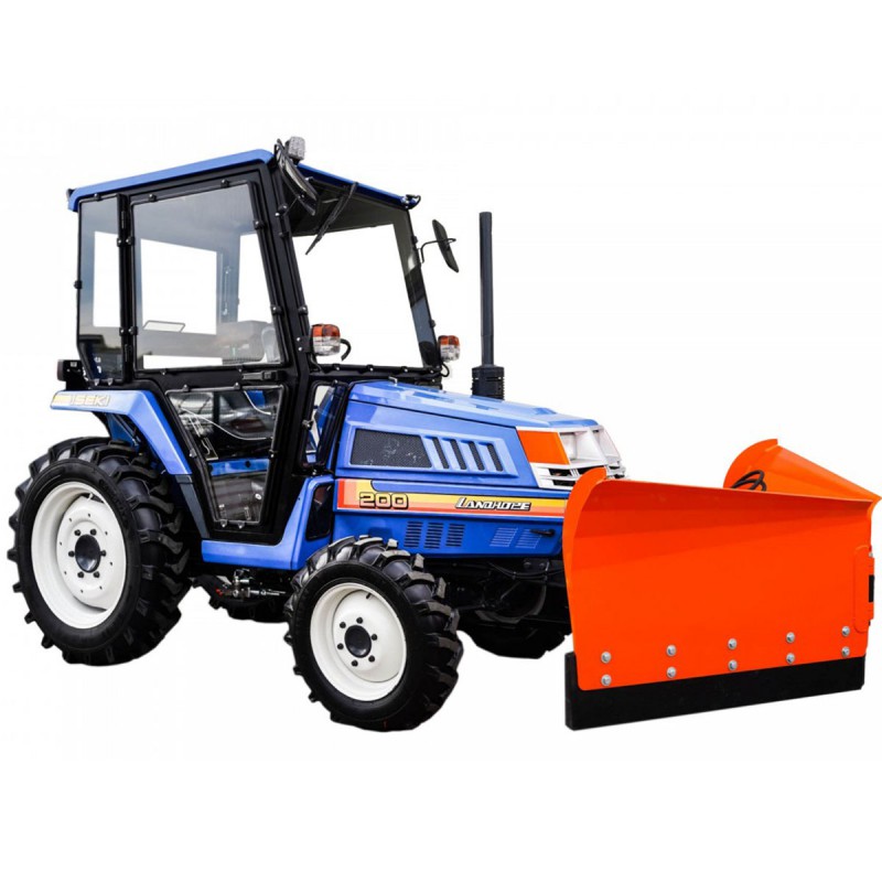 traktory używane wszystkie - Iseki TU200F 4 x 4 - 20 HP with a cabin and a arrow snow plow