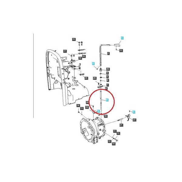 Wałek dźwigni rewersu / 16 x 390 mm / LS MT 3.50 / LS MT 3.60 / A1290153 / nr 40263919 | Traktor.com.pl