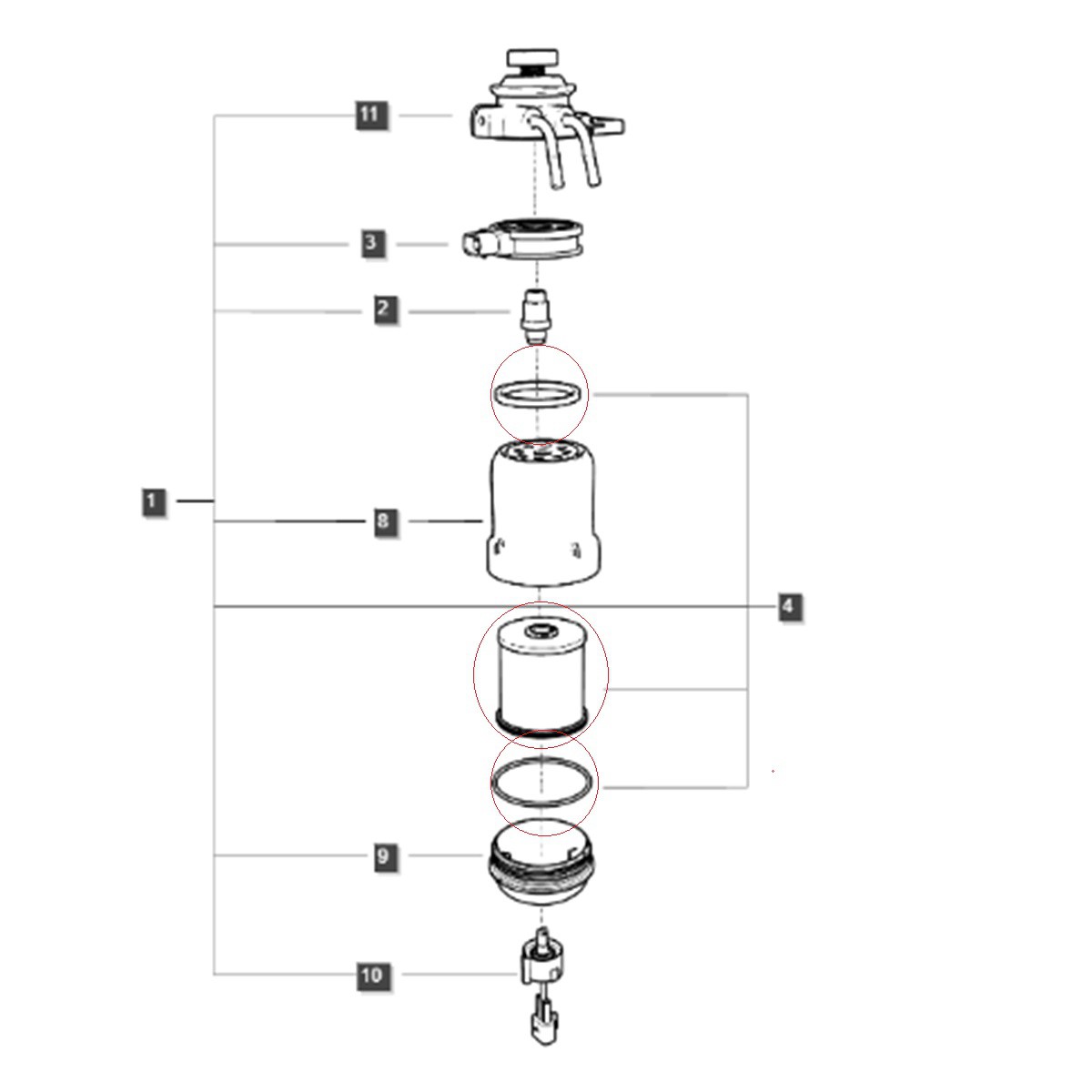 Universal-Benzinfilter, Transparent In Kraftstoffsystem