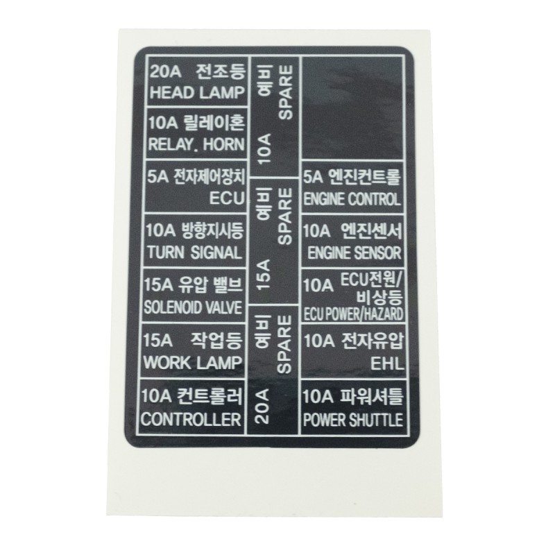 stickers - Fuse box sticker LS MT3.35 / LS MT3.40 / LS MT3.50 / LS MT3.60 / TRG980 / 40310659