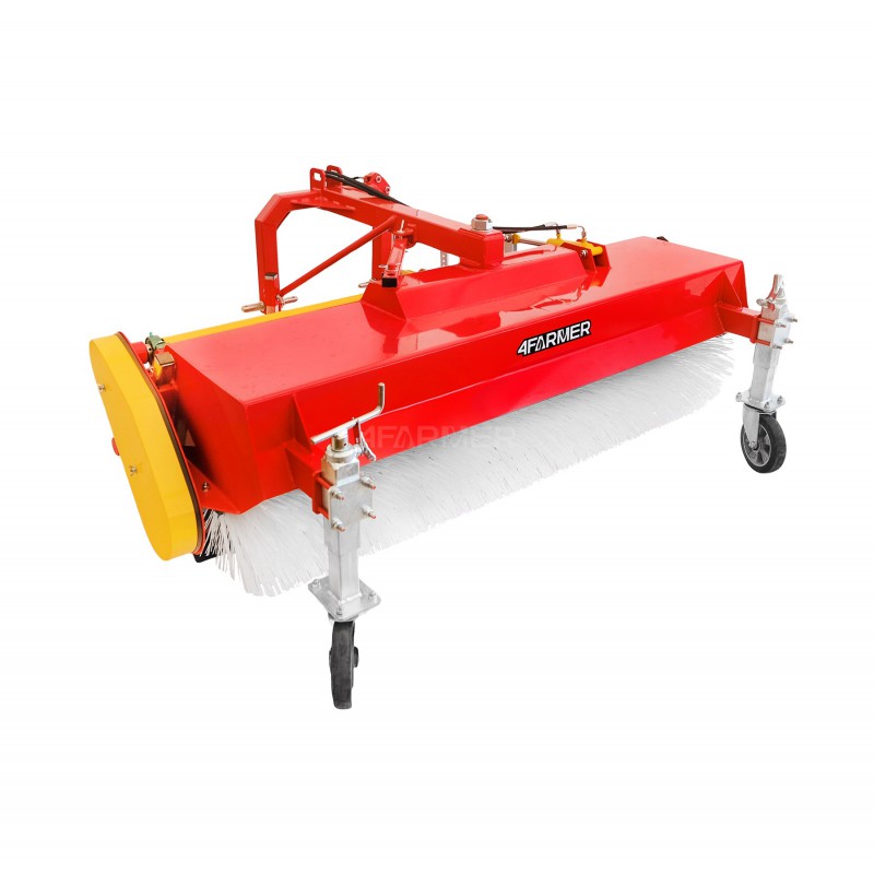 municipal machinery - 180 cm sweeper for the 4FARMER tractor with a basket