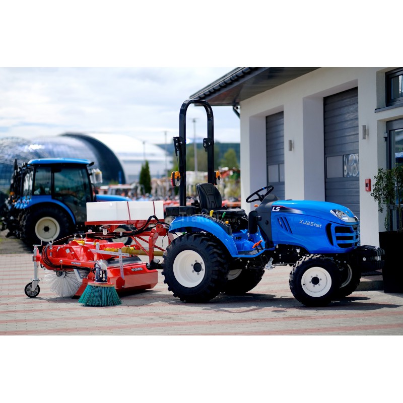 LS Tractor XJ25 HST with sweeper with basket, irrigation container, side  brush and industrial tires