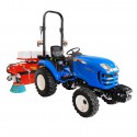 Cost of delivery: LS Traktor XJ25 HST 4x4 - 24,4 HP / IND + zametač 120 cm s košem, zavlažovací nádobou a bočním kartáčem 4FARMER