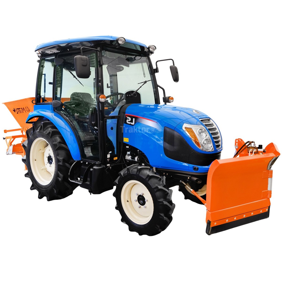 LS Tractor MT3.40 MEC 4x4 - 40 HP / CAB + arrow snow plow 180 cm, hydraulic 4FARMER + Motyl spreader