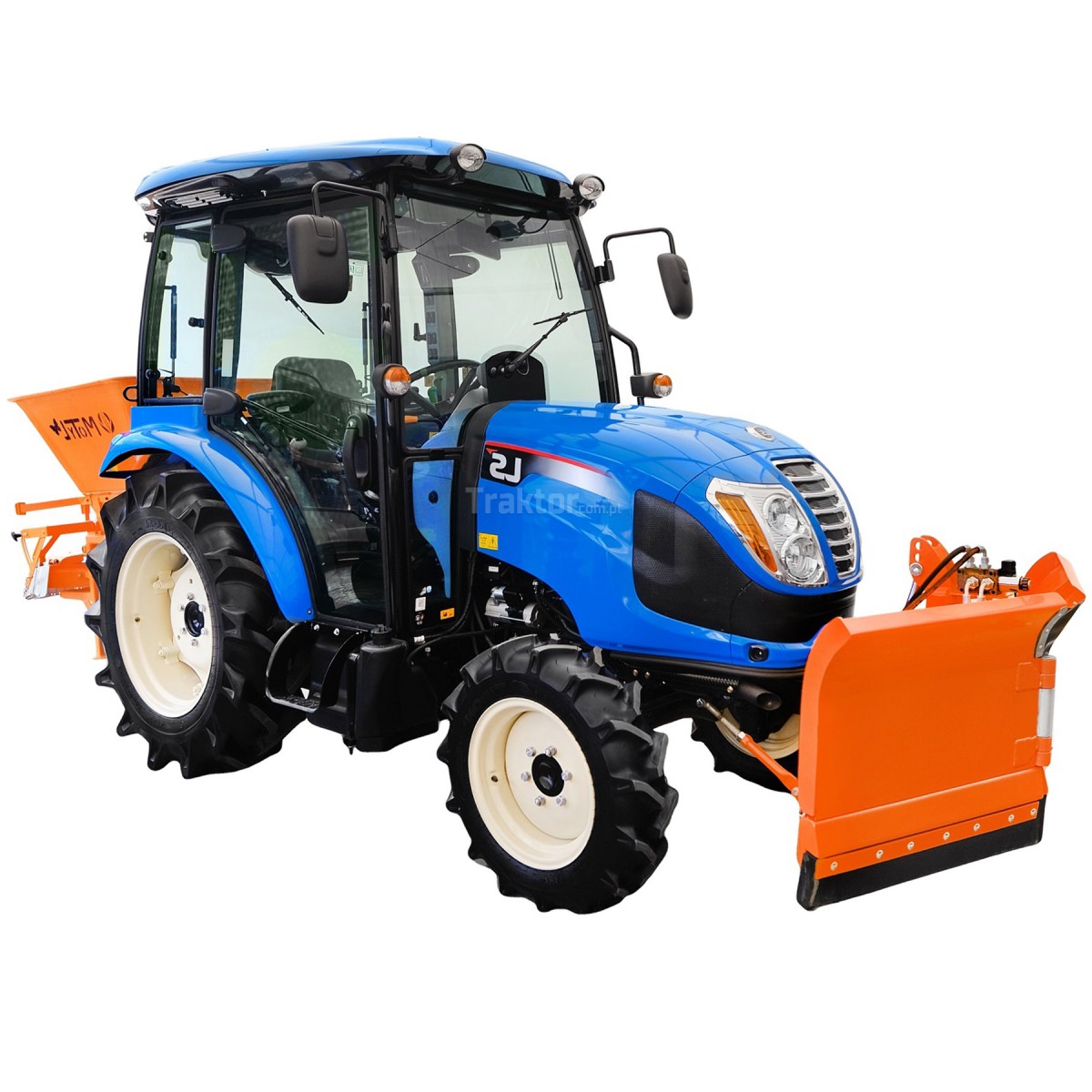 LS Tractor MT3.40 MEC 4x4 - 40 HP / CAB + snow plow 180 cm, hydraulic 4FARMER + MOTYL spreader