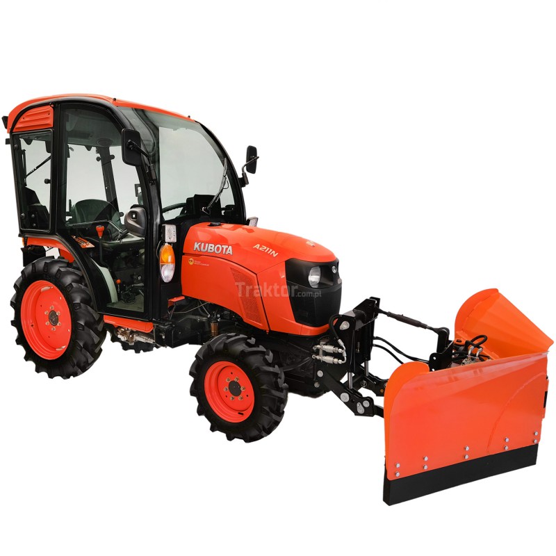 traktory - Kubota A211N 4x4 - 21KM / KABÍNA + šípový snežný pluh 150 cm, hydraulický 4FARMER