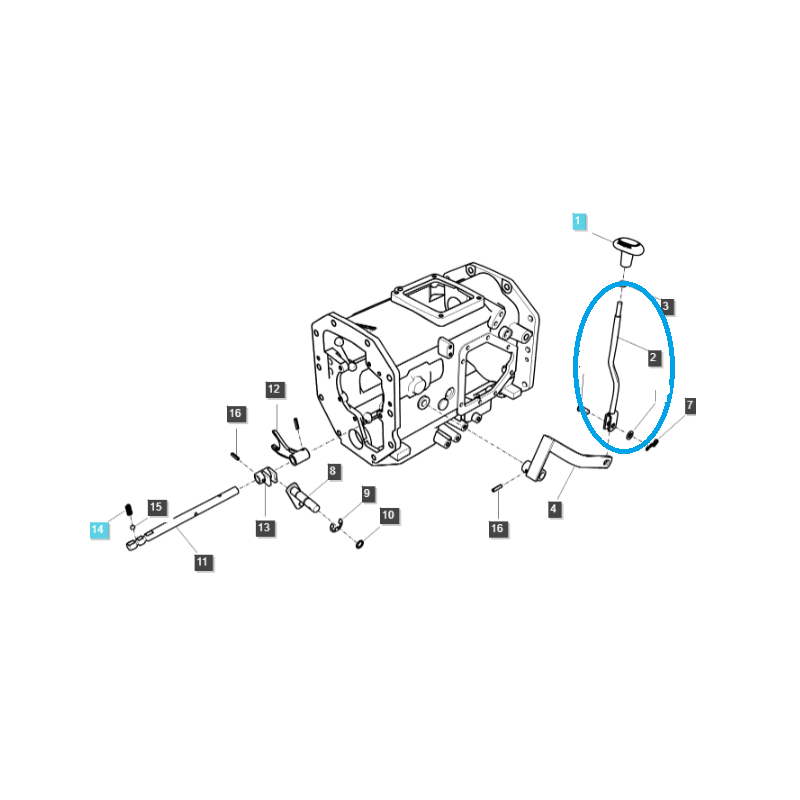 pozostale uklad napedowy - Dźwignia zmiany przełożeń /  LS Tractor nr 40032425