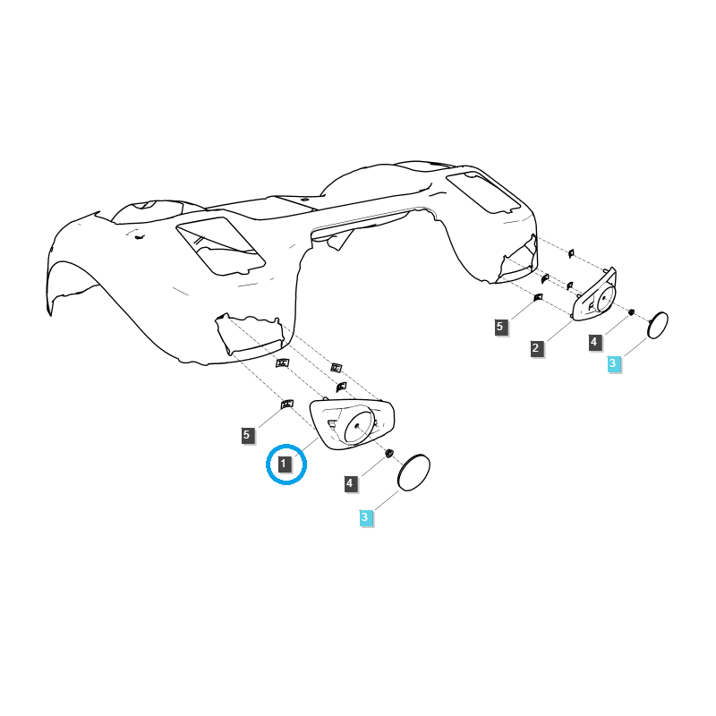 karosserieteile - Linkes Rückstrahlergehäuse / LS Traktor / Nr. 40341304