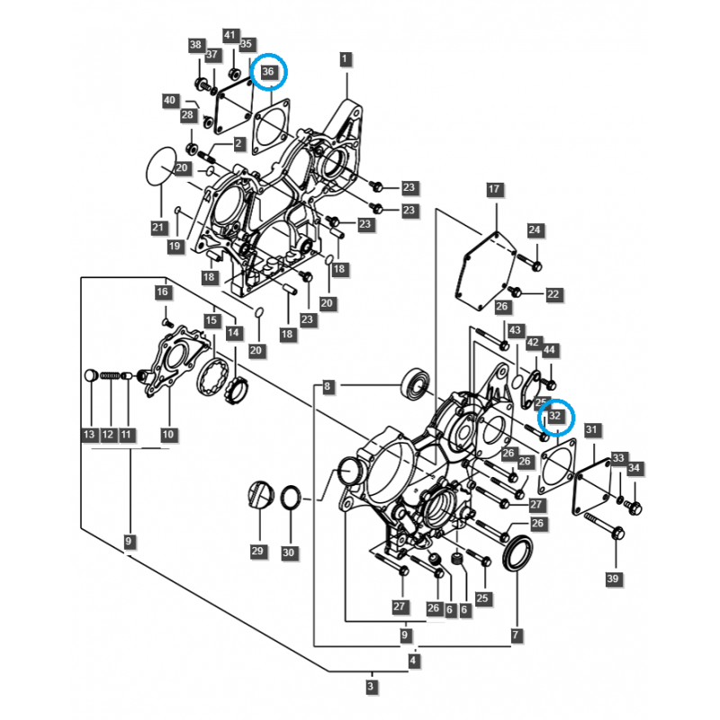 ostatní těsnění - Těsnění čerpadla / Traktor LS / LS MT1.25 / č. 40355905