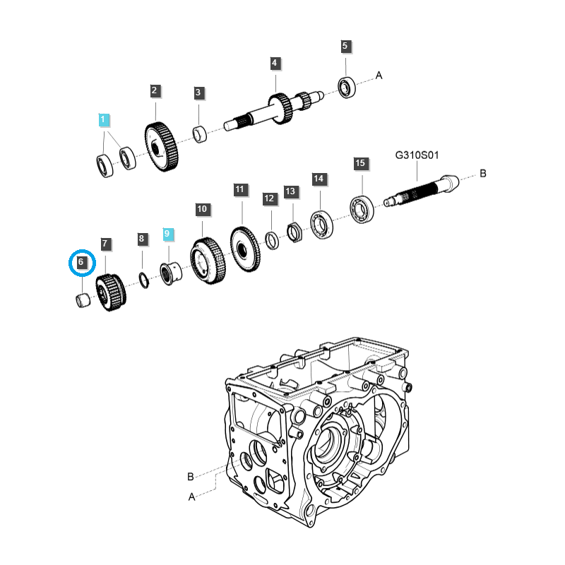 parts for ls - Needle Bearing / TRG970 / LS Tractor No. 40030211
