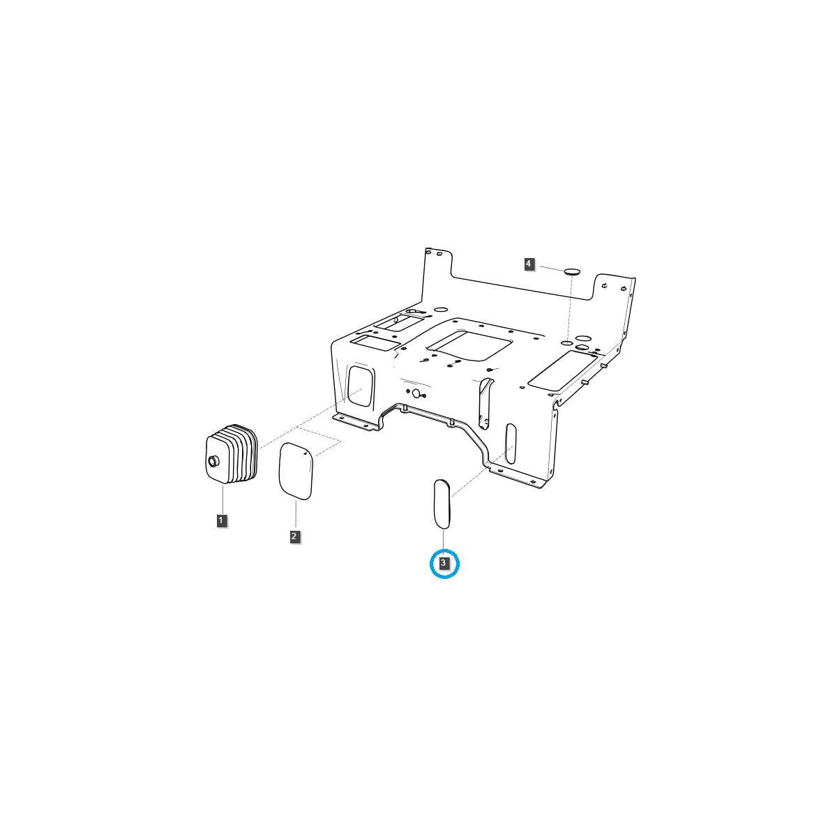 Differentialabdeckkappe / TRG870 / Ls Traktor 40007368