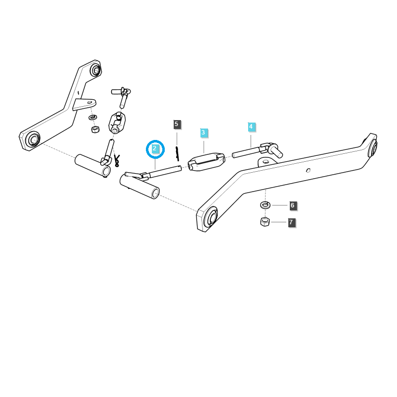 piezas para ls - Manguito con perno de cadena de tensión Enganche de 3 puntos / TRG896 / Ls N.º de tractor 40194150