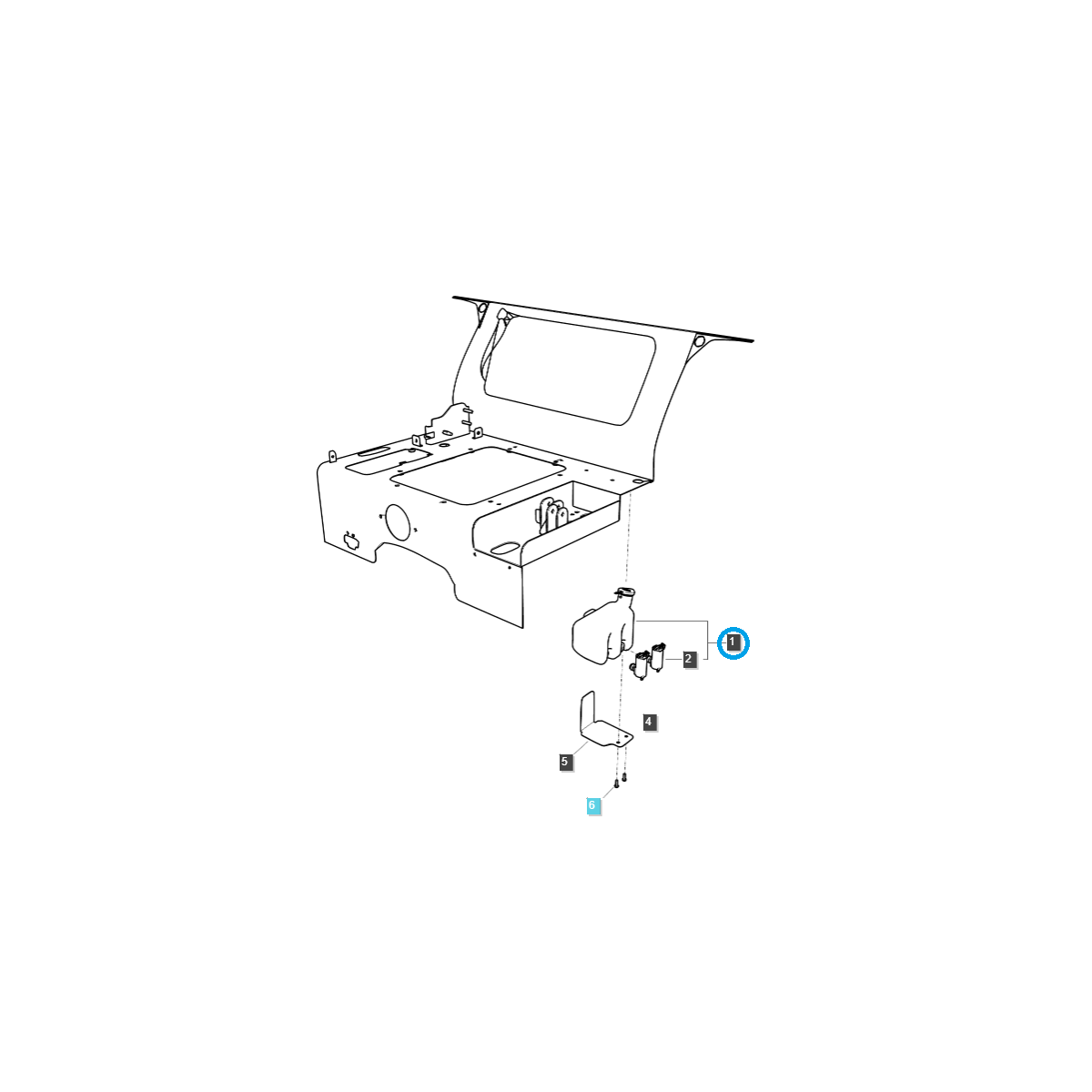 Réservoir liquide lave-glace / TRG 870 / Ls Tracteur n° 40301642