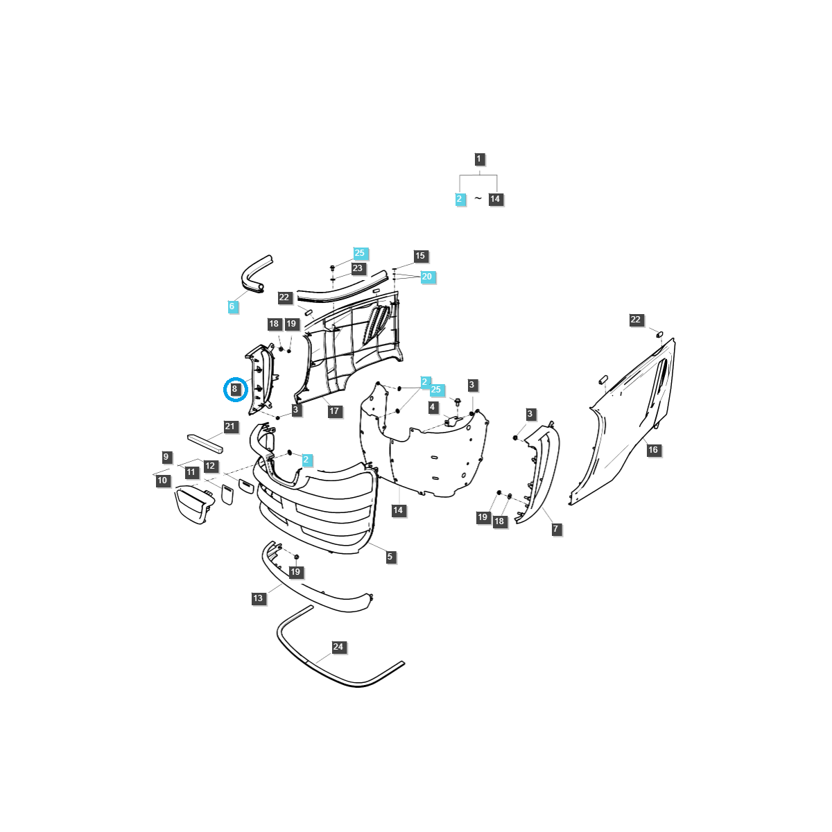 partes de carrocería - Maniquí / cubierta de parrilla derecha / TRG830 / LS Tractor / no 40205493