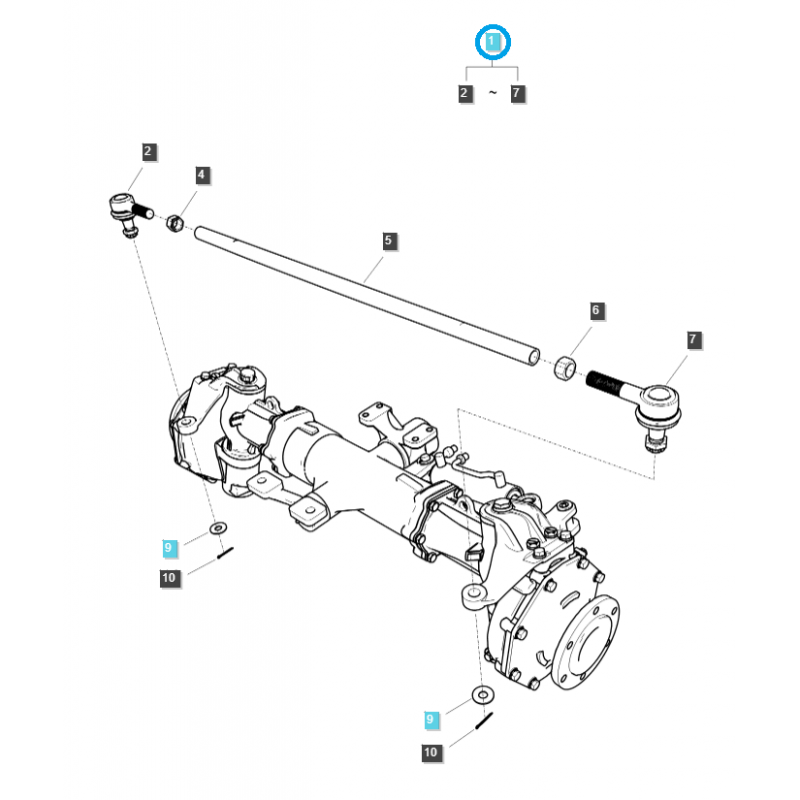 bielles de direction - Tringlerie de direction / LS MT3.40 / G610 / Tracteur LS / n° 40425603