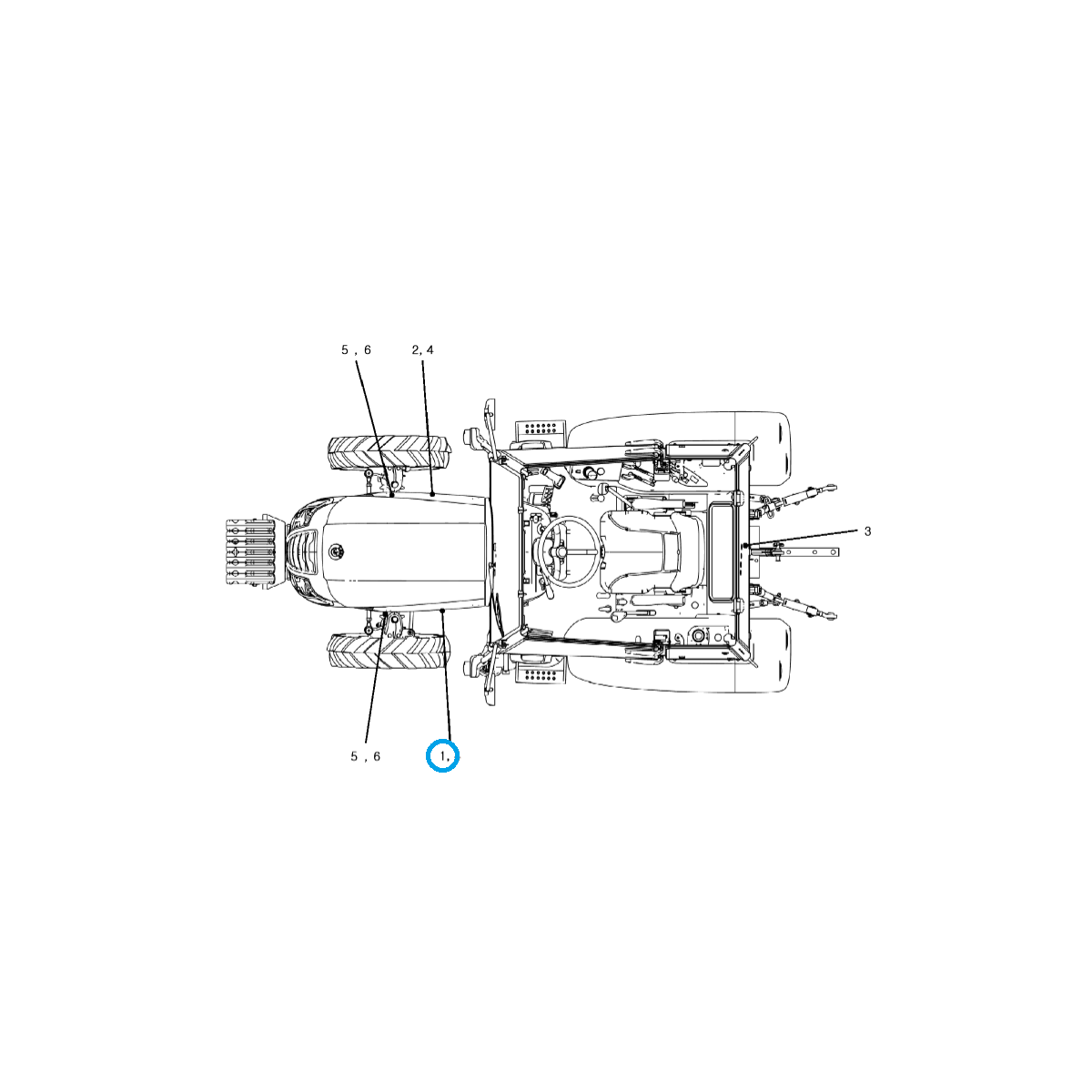 Adhesivo para capó (izquierda) / Tractor LS n.º 40318420