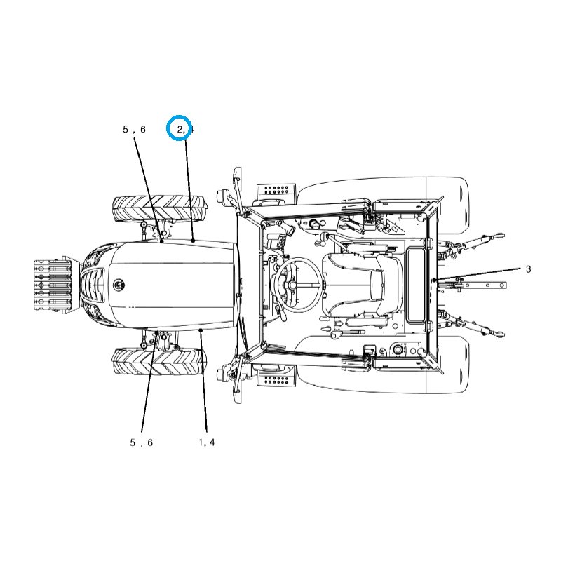 autocollants - Autocollant de capot (droite) / LS Tractor no.