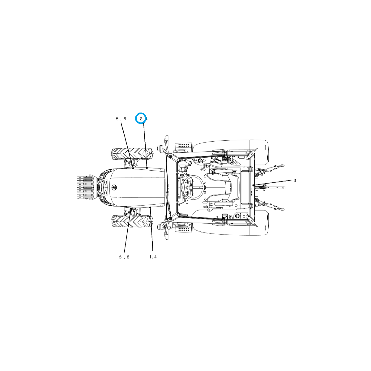 Autocollant de capot (droite) / LS Tractor no.