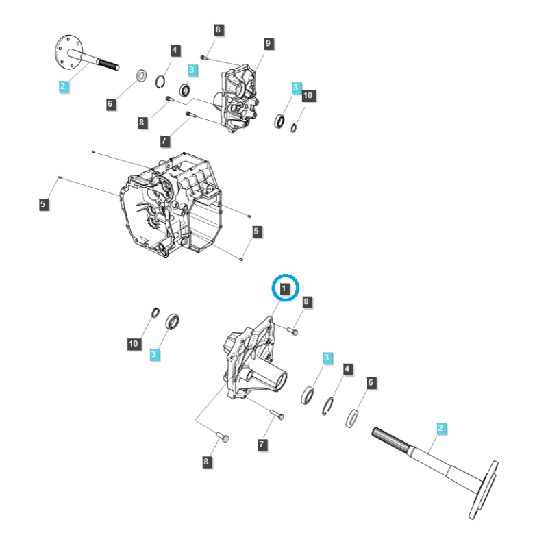 pozostale uklad napedowy - Obudowa przekładni (lewa) / TRG480 / LS Tractor nr 40197122