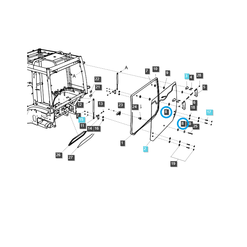 atrapy - Rubber pad / TRG862 / LS Tractor / no. 40008342