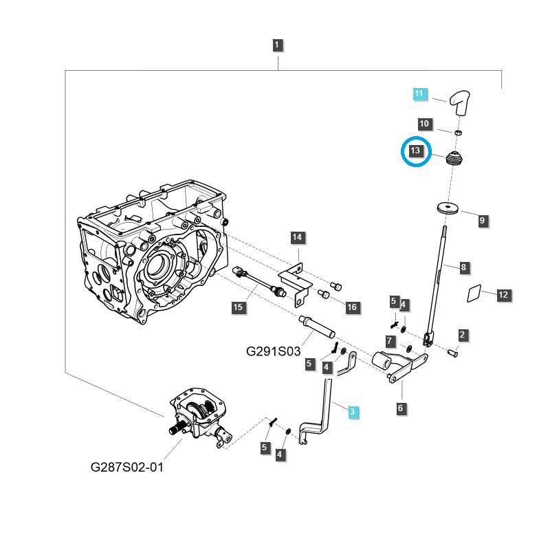 partes de carrocería - Tapa de palanca de toma de fuerza / TRG869 / Tractor LS / n.º 40370440