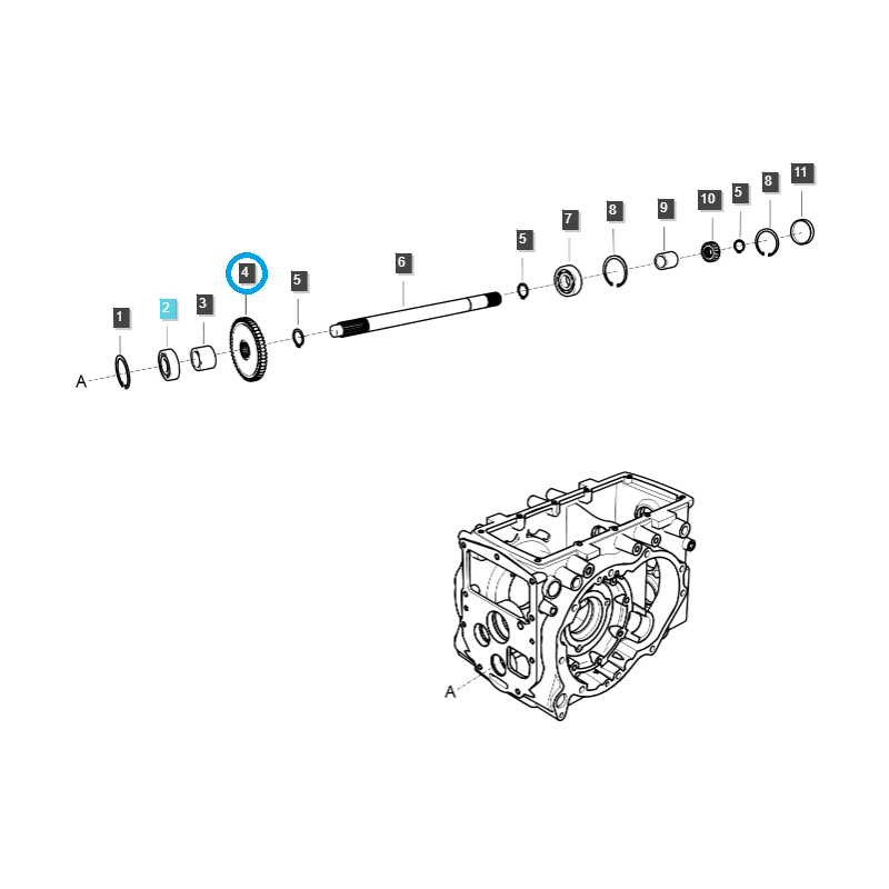 zebatki  - Zębatka M/PTO DRV / TRG287 / LS Tractor nr 40009591