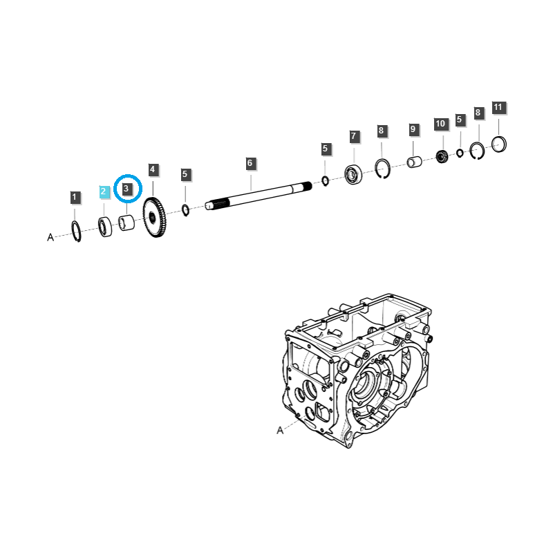 atrapy - Casquillo espaciador TDF / LS MT3.40 / n.º 40010027