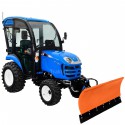 Cost of delivery: LS Tractor XJ25 MEC 4x4 - 24.4 HP / IND / CAB + straight snow plow SBH140 140 cm, hydraulic 4FARMER