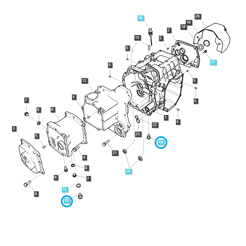 autres moteur - Bouchon de vidange d'huile / Tracteur TRG280 / LS / N° 40229917