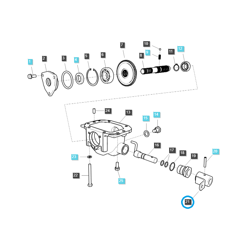 the remaining - ARM M/PTO / TRG291 / Ls Tractor 40365562