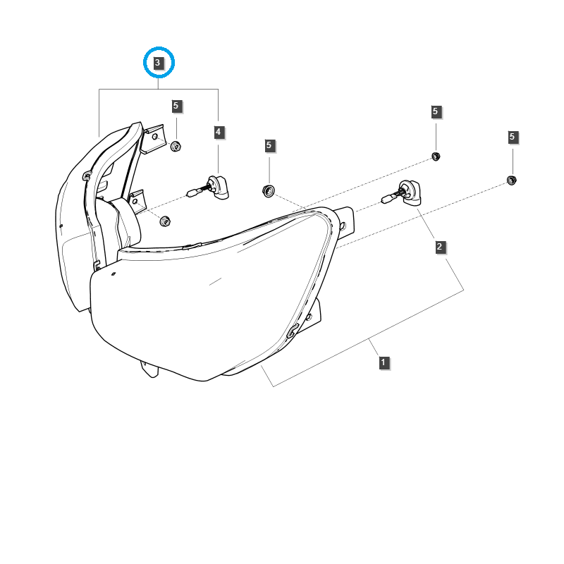 les lampes - Feu avant / droit / TRG760 / LS MT1.25 / no.